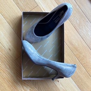 Donald J Pliner Pewter Metallic Heels